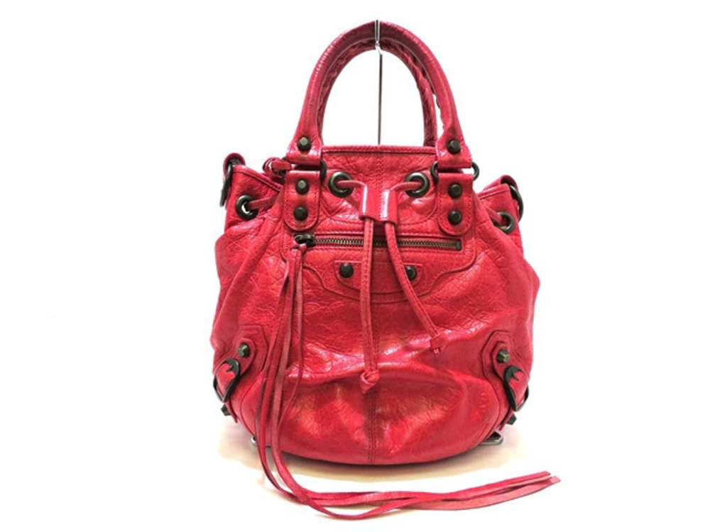 Balenciaga Bag Shoulder Pom Leather Red